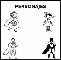 PERSONAJES - Pictograma (blanco y negro)
