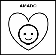 AMADO - Pictograma (blanco y negro)