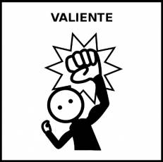 VALIENTE - Pictograma (blanco y negro)