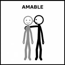 AMABLE - Pictograma (blanco y negro)