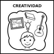 CREATIVIDAD - Pictograma (blanco y negro)