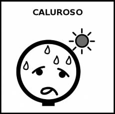 CALUROSO - Pictograma (blanco y negro)