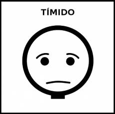 TÍMIDO - Pictograma (blanco y negro)