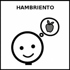 HAMBRIENTO - Pictograma (blanco y negro)