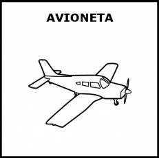 AVIONETA - Pictograma (blanco y negro)