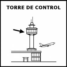 TORRE DE CONTROL - Pictograma (blanco y negro)