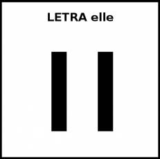 LETRA elle (MINÚSCULA) - Pictograma (blanco y negro)