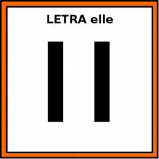 LETRA elle (MINÚSCULA) - Pictograma (color)