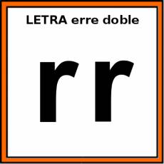 LETRA erre doble (MINÚSCULA) - Pictograma (color)