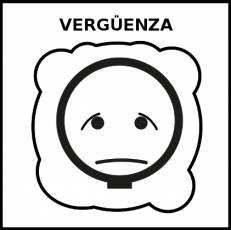 VERGÜENZA - Pictograma (blanco y negro)