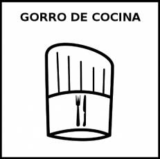GORRO DE COCINA - Pictograma (blanco y negro)