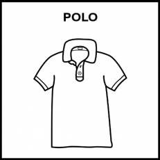 POLO (ROPA) - Pictograma (blanco y negro)