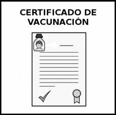 CERTIFICADO DE VACUNACIÓN - Pictograma (blanco y negro)
