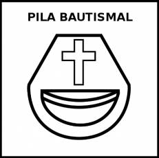 PILA BAUTISMAL - Pictograma (blanco y negro)