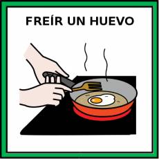 FREÍR UN HUEVO - Pictograma (color)