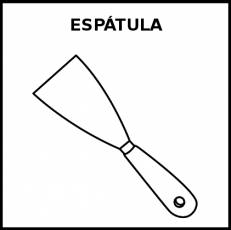 ESPÁTULA (HERRAMIENTA) - Pictograma (blanco y negro)