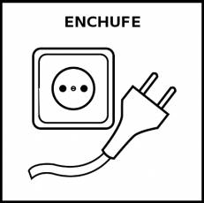 ENCHUFE - Pictograma (blanco y negro)