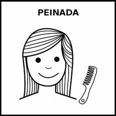 PEINADA - Pictograma (blanco y negro)
