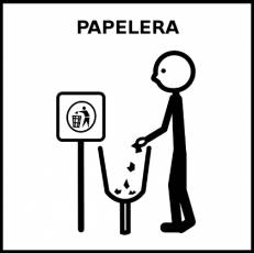 PAPELERA (EXTERIOR) - Pictograma (blanco y negro)