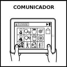 COMUNICADOR - Pictograma (blanco y negro)