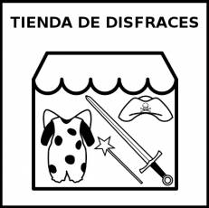 TIENDA DE DISFRACES - Pictograma (blanco y negro)