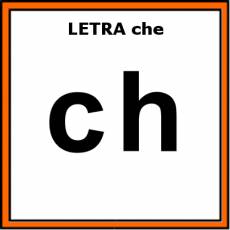 LETRA che (MINÚSCULA) - Pictograma (color)