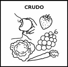 CRUDO - Pictograma (blanco y negro)