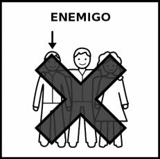 ENEMIGO - Pictograma (blanco y negro)