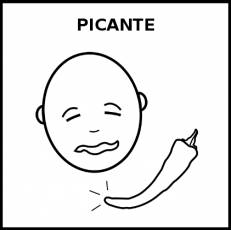 PICANTE - Pictograma (blanco y negro)