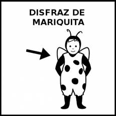 DISFRAZ DE MARIQUITA - Pictograma (blanco y negro)