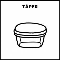 TÁPER - Pictograma (blanco y negro)