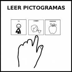 LEER PICTOGRAMAS - Pictograma (blanco y negro)