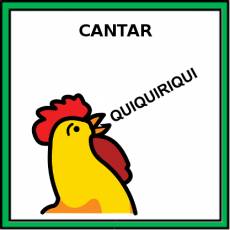 CANTAR (GALLO) - Pictograma (color)