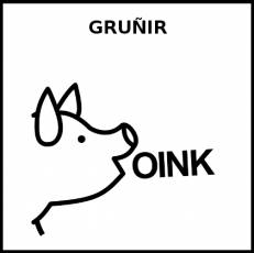 GRUÑIR - Pictograma (blanco y negro)