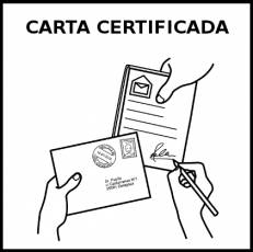 CARTA CERTIFICADA - Pictograma (blanco y negro)
