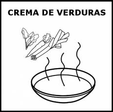 CREMA DE VERDURAS - Pictograma (blanco y negro)