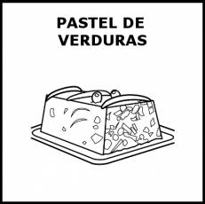 PASTEL DE VERDURAS - Pictograma (blanco y negro)