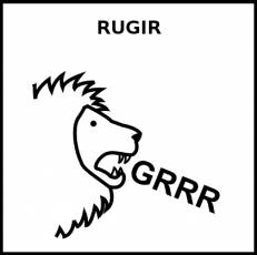 RUGIR - Pictograma (blanco y negro)