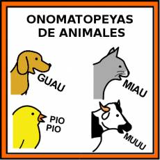ONOMATOPEYAS DE ANIMALES - Pictograma (color)