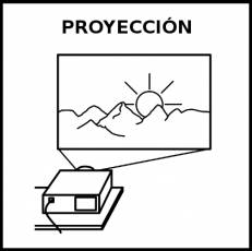 PROYECCIÓN - Pictograma (blanco y negro)
