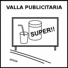 VALLA PUBLICITARIA - Pictograma (blanco y negro)