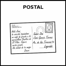 POSTAL - Pictograma (blanco y negro)