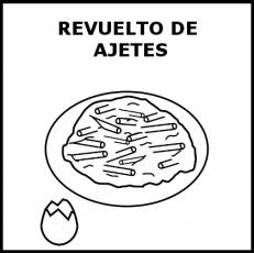 REVUELTO DE AJETES - Pictograma (blanco y negro)