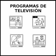 PROGRAMAS DE TELEVISIÓN - Pictograma (blanco y negro)