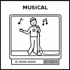 MUSICAL - Pictograma (blanco y negro)