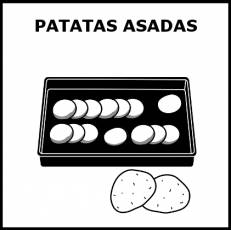 PATATAS ASADAS - Pictograma (blanco y negro)