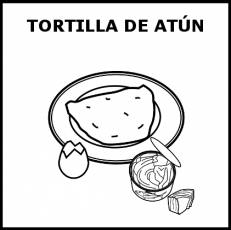 TORTILLA DE ATÚN - Pictograma (blanco y negro)