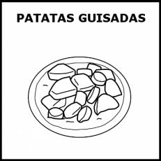 PATATAS GUISADAS - Pictograma (blanco y negro)