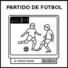 PARTIDO DE FÚTBOL - Pictograma (blanco y negro)