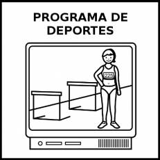 PROGRAMA DE DEPORTES - Pictograma (blanco y negro)
